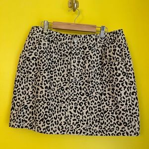 Animal print mini skirt